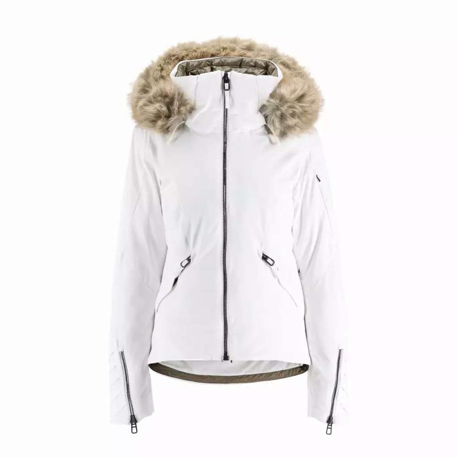 Jackets * | Spyder Womens Pinnacle White