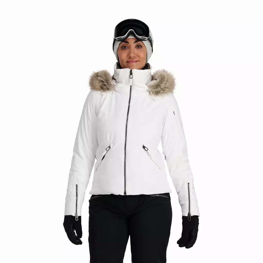 Jackets * | Spyder Womens Pinnacle White