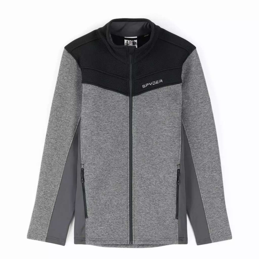 Fleece & Sweaters * | Spyder Mens Encore Full Zip Black Ebony