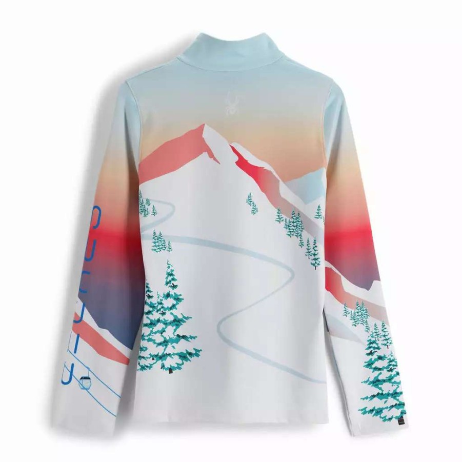 Tops * | Spyder Womens Girls Rule Half Zip Frost