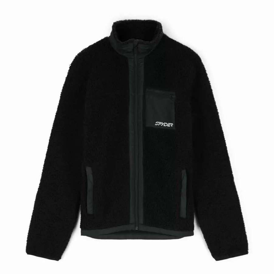 Fleece & Sweaters * | Spyder Mens Sherman Sherpa Black