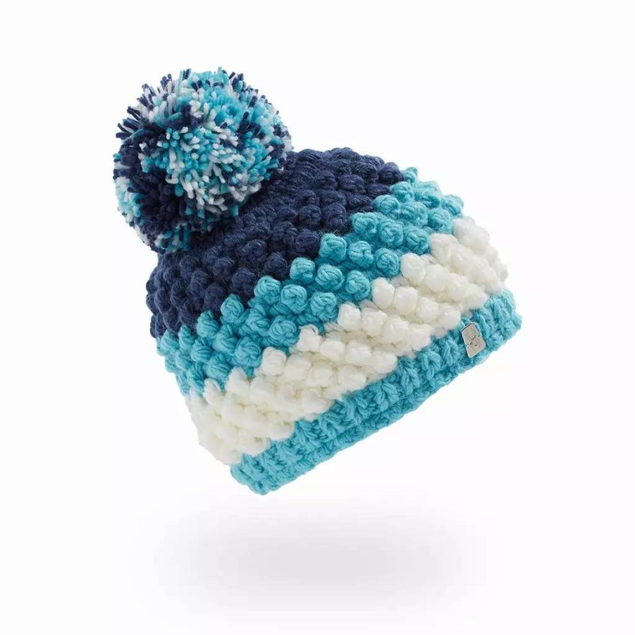 Kids * | Spyder Big Girls Brrr Berry Pom Bahama Blue