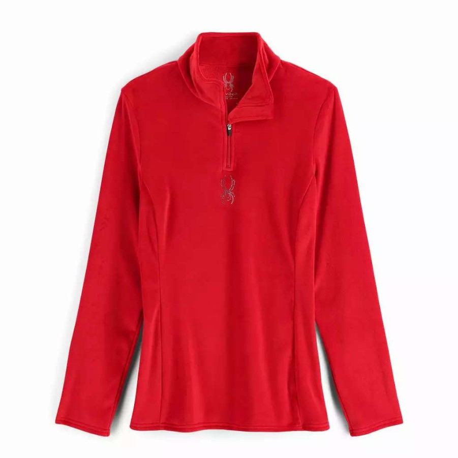 Tops * | Spyder Womens Shimmer Bug Half Zip Pulse