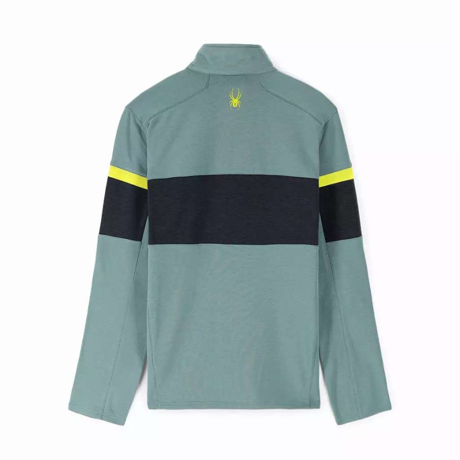 Fleece & Sweaters * | Spyder Mens Speed Full Zip Tundra Citron