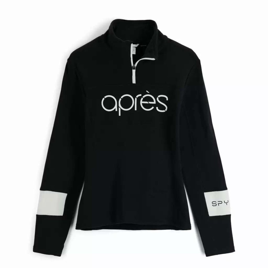 Tops * | Spyder Womens Speed Quarter Zip Black