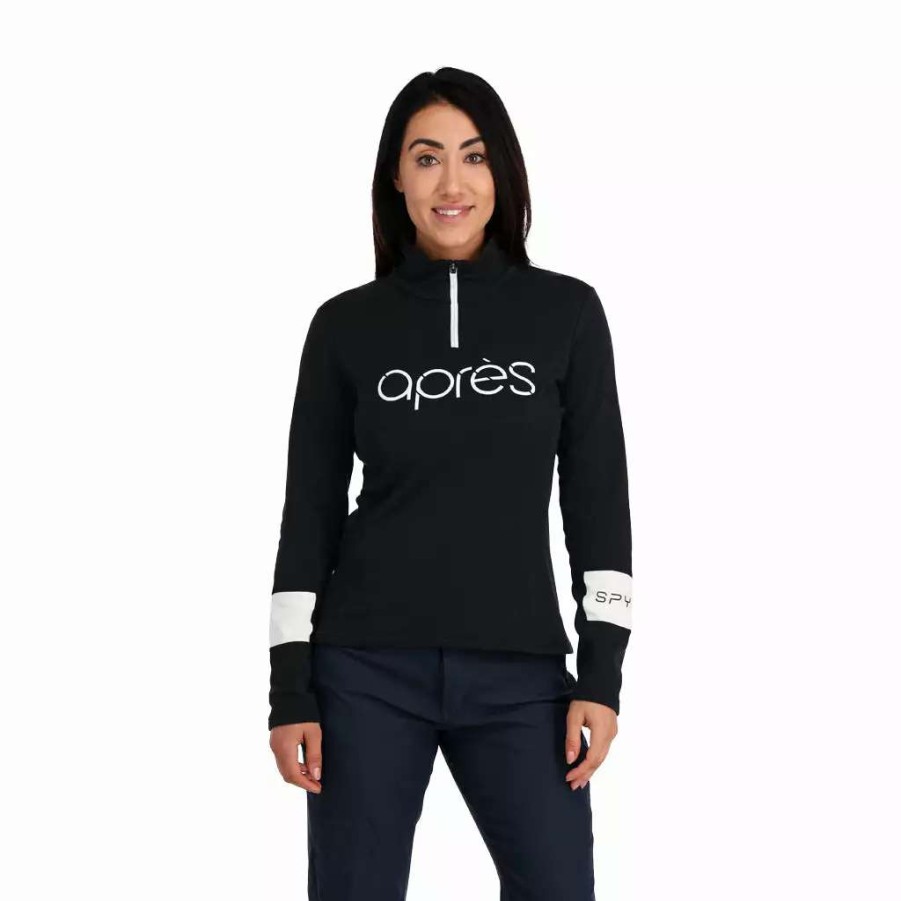 Tops * | Spyder Womens Speed Quarter Zip Black